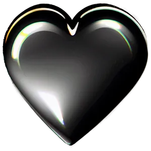 Black Gradient Heart PNG 05252024 PNG