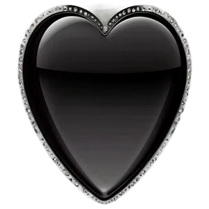Black Gradient Heart PNG 59