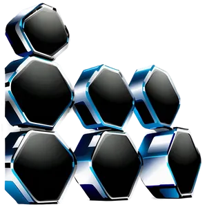 Black Gradient Hexagon PNG 83 PNG