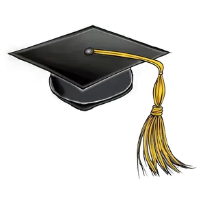 Black Graduation Cap Clipart 06262024 PNG image