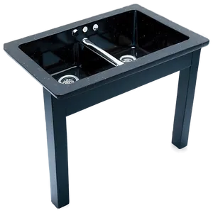 Black Granite Kitchen Sink Png 06122024 PNG image