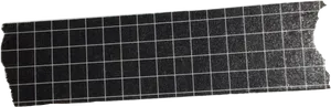 Black Grid Washi Tape Strip PNG image