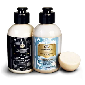 Black Hair Shampoo Bottle PNG Die14 PNG