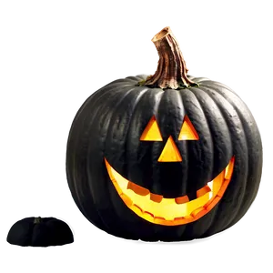 Black Halloween Pumpkin Png 06282024 PNG image