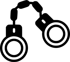 Black Handcuffs Icon PNG