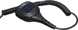 Black Handheld Microphone Cable PNG image