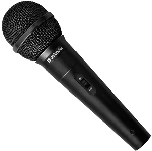 Black Handheld Microphone PNG image
