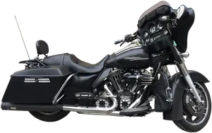 Black Harley Davidson Touring Motorcycle