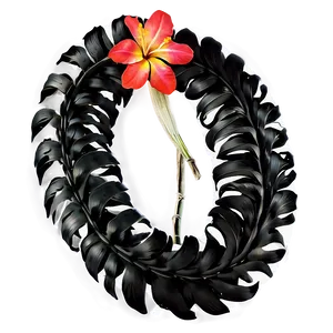 Black Hawaiian Lei PNG 06262024