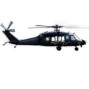 Black Hawk Air Assault Helicopter PNG Krv PNG