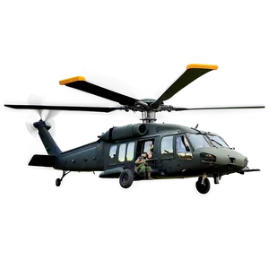 Black Hawk Helicopter Hovering PNG 06252024