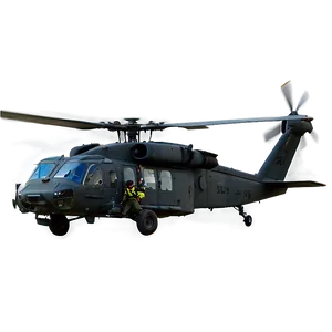 Black Hawk Helicopter In Flight PNG 10