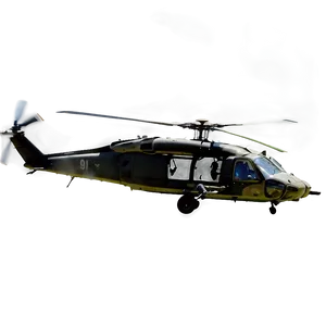 Black Hawk Helicopter In Mountains PNG Jok