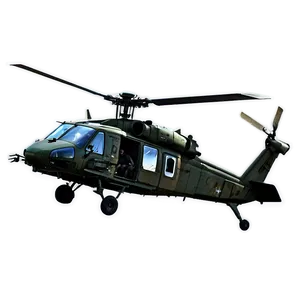 Black Hawk Helicopter In Urban Area PNG 40