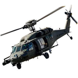 Black Hawk Helicopter Landing PNG Bds70 PNG