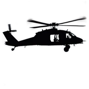 Black Hawk Helicopter Silhouette PNG 44