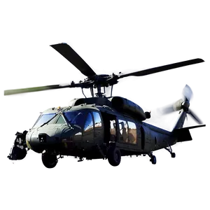 Black Hawk Helicopter Silhouette PNG 90