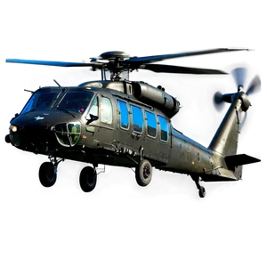 Black Hawk Helicopter Takeoff PNG 06252024