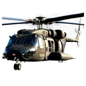 Black Hawk Rescue Helicopter PNG 06252024