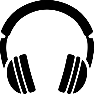 Black Headphones Icon PNG image