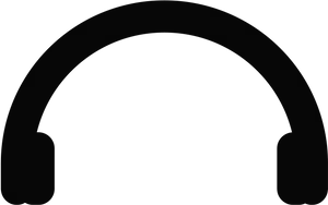 Black Headphones Icon PNG