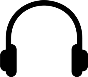 Black Headphones Silhouette PNG image