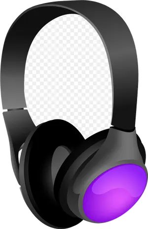 Black Headphones Transparent Background PNG image