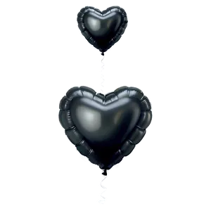 Black Heart Balloon PNG 06272024 PNG
