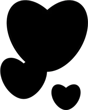 Black Heart Border Design PNG image