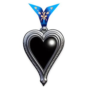 Black Heart Decoration Png Qnm32 PNG image