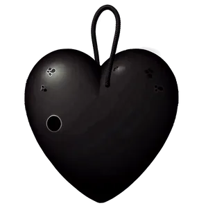 Black Heart Emoji Illustration Png 05042024 PNG image