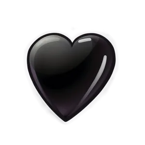 Black Heart Emoji Illustration PNG Skb1 PNG