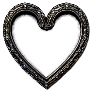 Black Heart Frame PNG 06272024