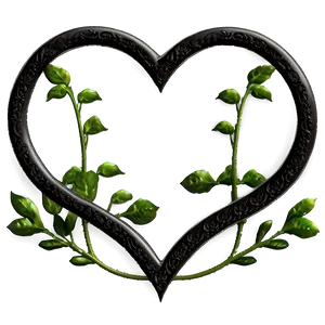 Black Heart Frame PNG 20 PNG