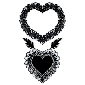 Black Heart Garland PNG Yao90 PNG