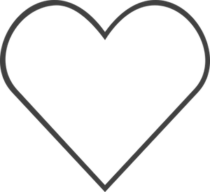 Black Heart Outline