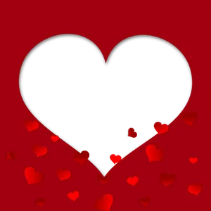 Black Heart Red Background