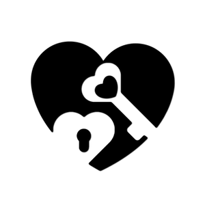 Black Heart Shape Background