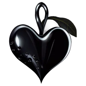 Black Heart Silhouette Png 06272024 PNG image