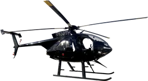 Black Helicopter Against Dark Background PNG image