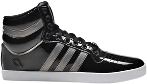 Black High Top Sneaker PNG image