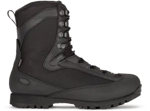 Black Hiking Boot Side View PNG image