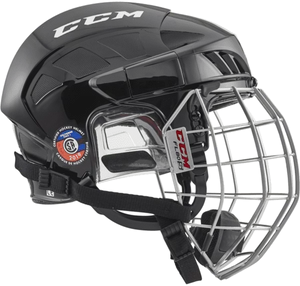 Black Hockey Helmet With Cage2017 PNG