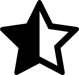 Black Hollow Star Graphic PNG image