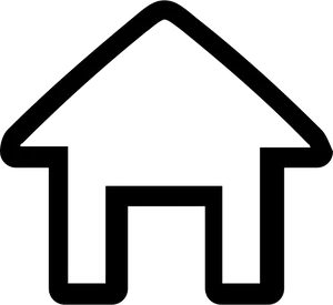 Black Home Icon Outline PNG image