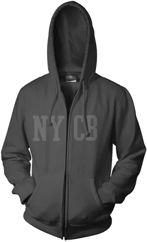 Black Hoodie N Y C B Graphic PNG