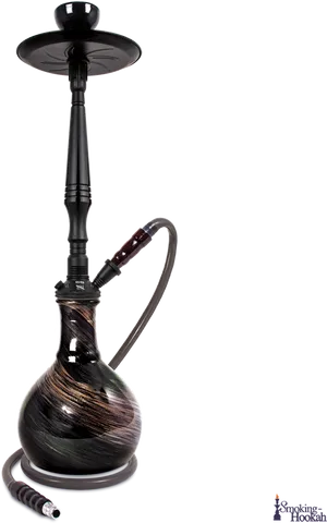 Black Hookah Smoking Device PNG image