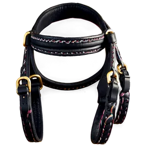 Black Horse Bridle And Saddle PNG 06262024
