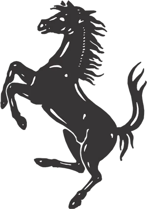 Black Horse Silhouette Logo PNG