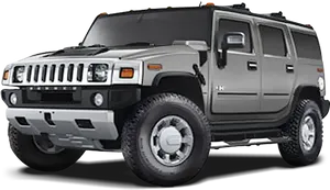 Black Hummer H2 S U V PNG